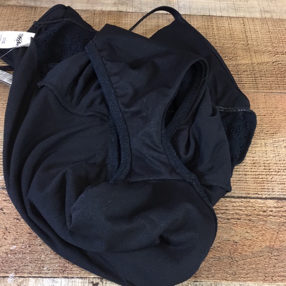 NWT Mossimo Swim Black One Piece Swimsuit Womens Large Halter - Picture 9 of 15